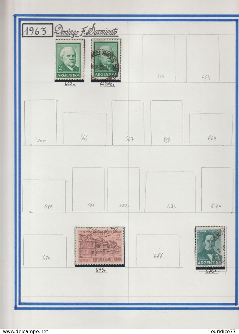 Coleccion de sellos Argentina 1858-1989 - Muy allto valor en catalogo