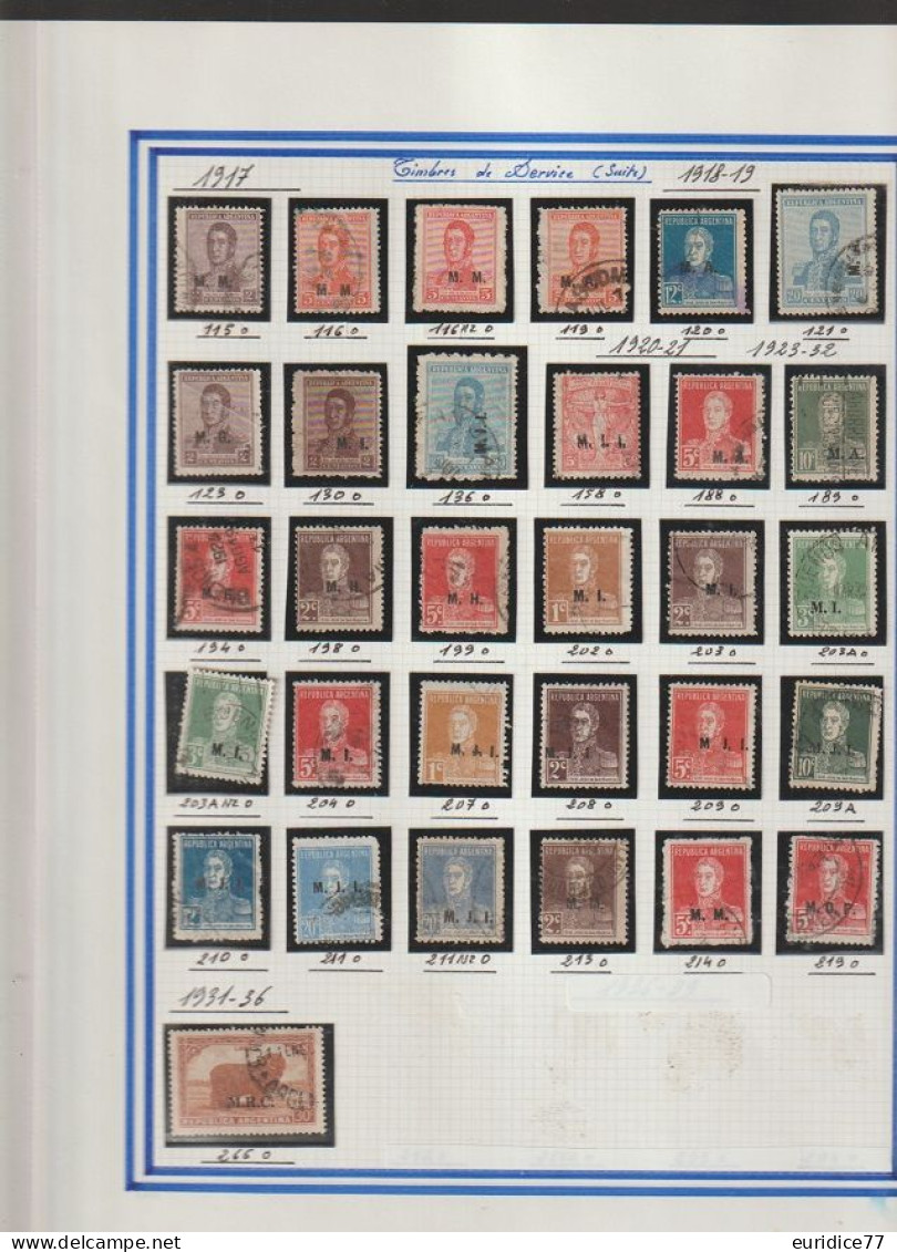 Coleccion de sellos Argentina 1858-1989 - Muy allto valor en catalogo