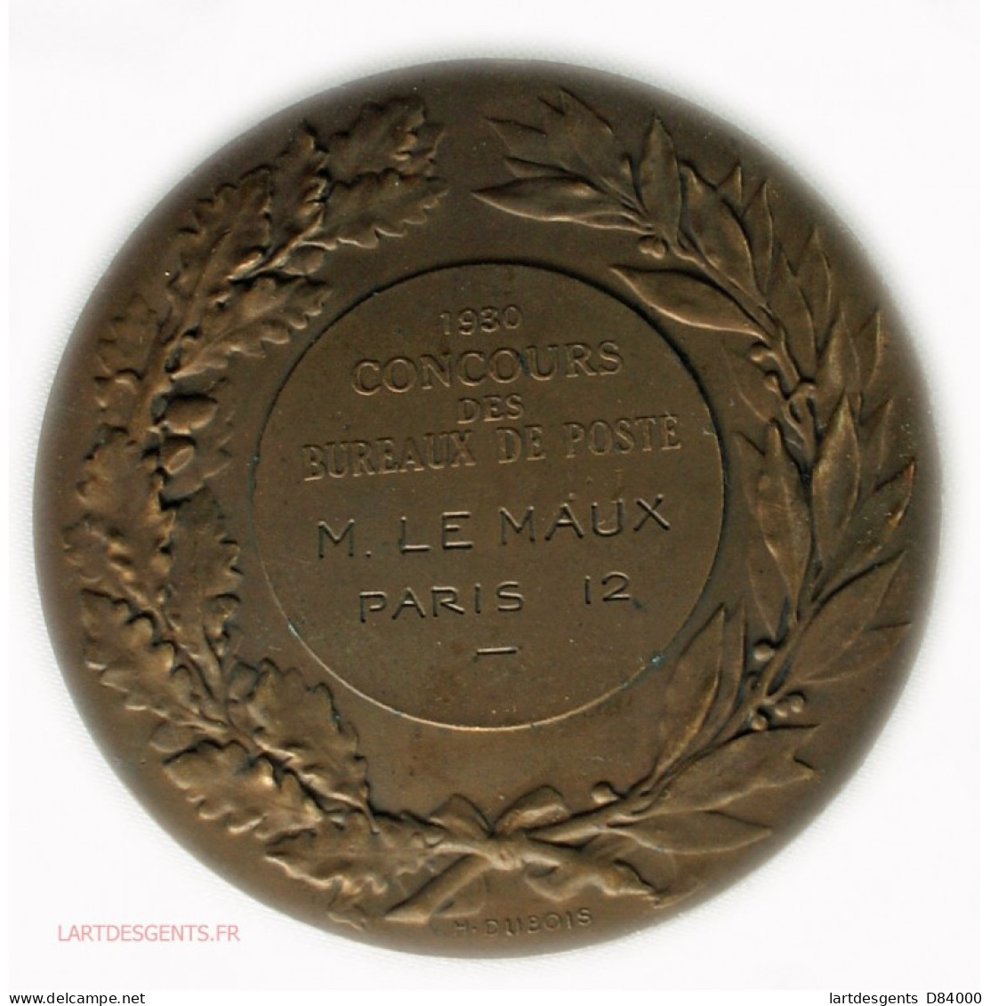 Rare Médaille Concours Des Bureaux De Poste Paris 12 Par Daniel DUPUIS - Royal / Of Nobility