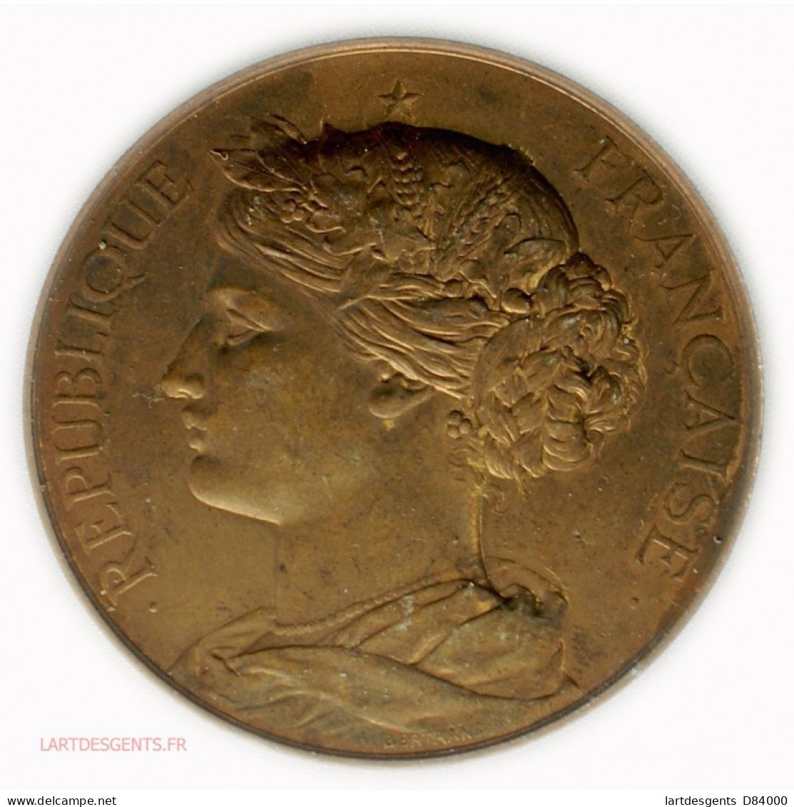 Médaille Marianne République Française Par A. BERTRAND, Lartdesgents - Royal / Of Nobility