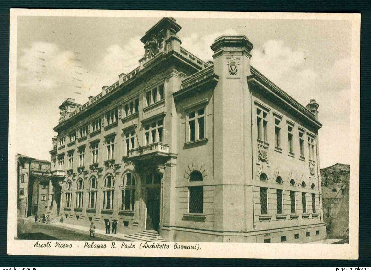 BF195 ASCOLI PICENO - PALAZZO R POSTE - ARCHITETTO BAZZANI - ANIMATA 1941 - Ascoli Piceno