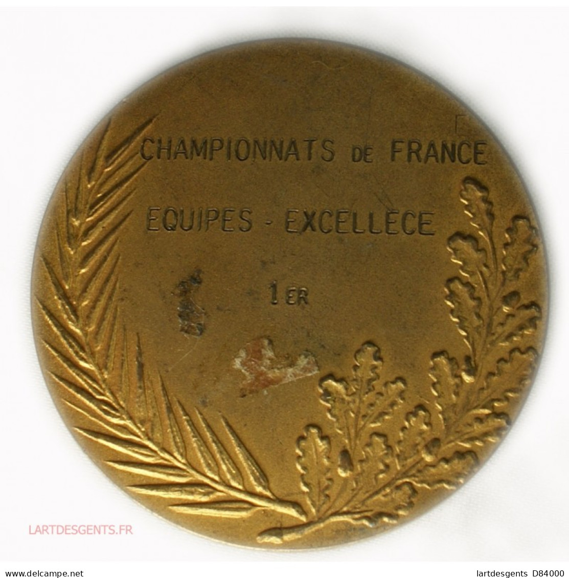 Médaille De JUDO Championnats De FRANCE, Equipes Excellèce 1er (ND) Par AV - Royal / Of Nobility
