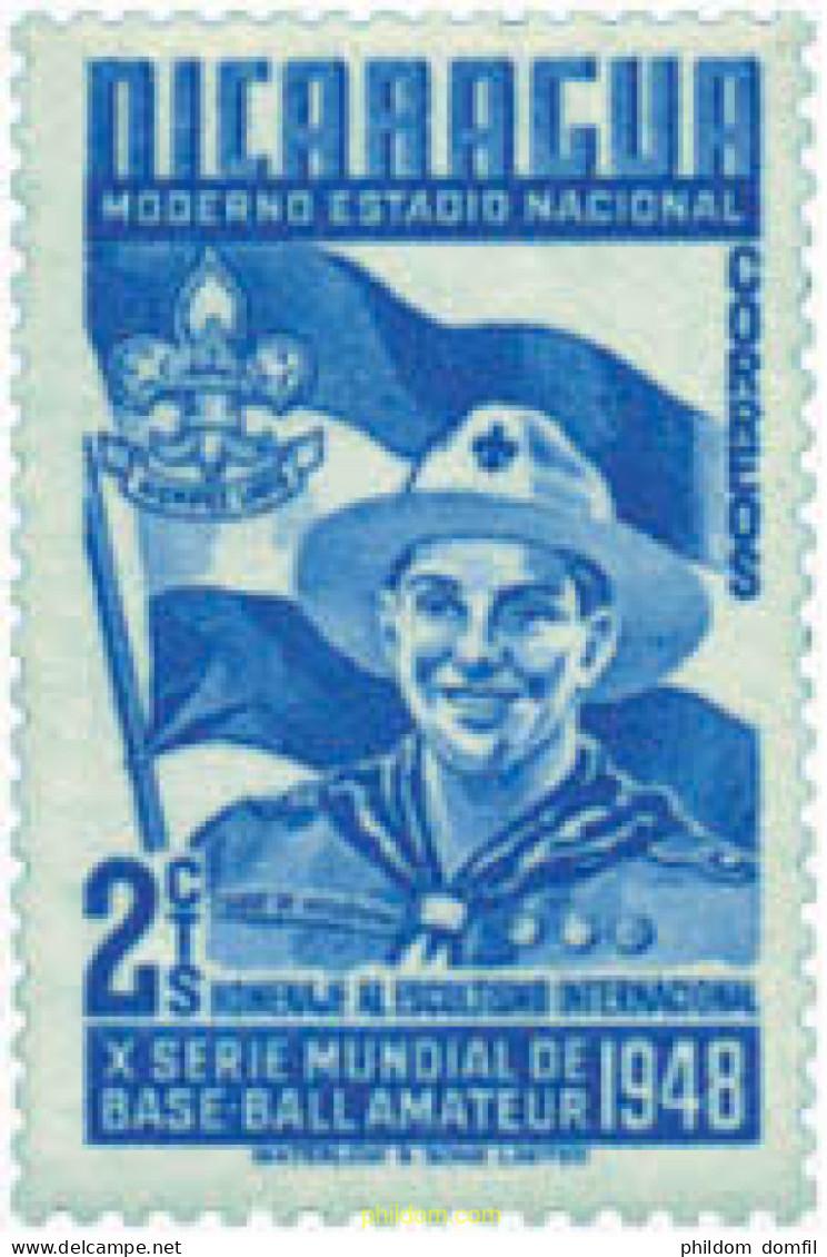 730847 MNH NICARAGUA 1949 10 CAMPEONATO DE BEISBOL AMATEUR - Nicaragua