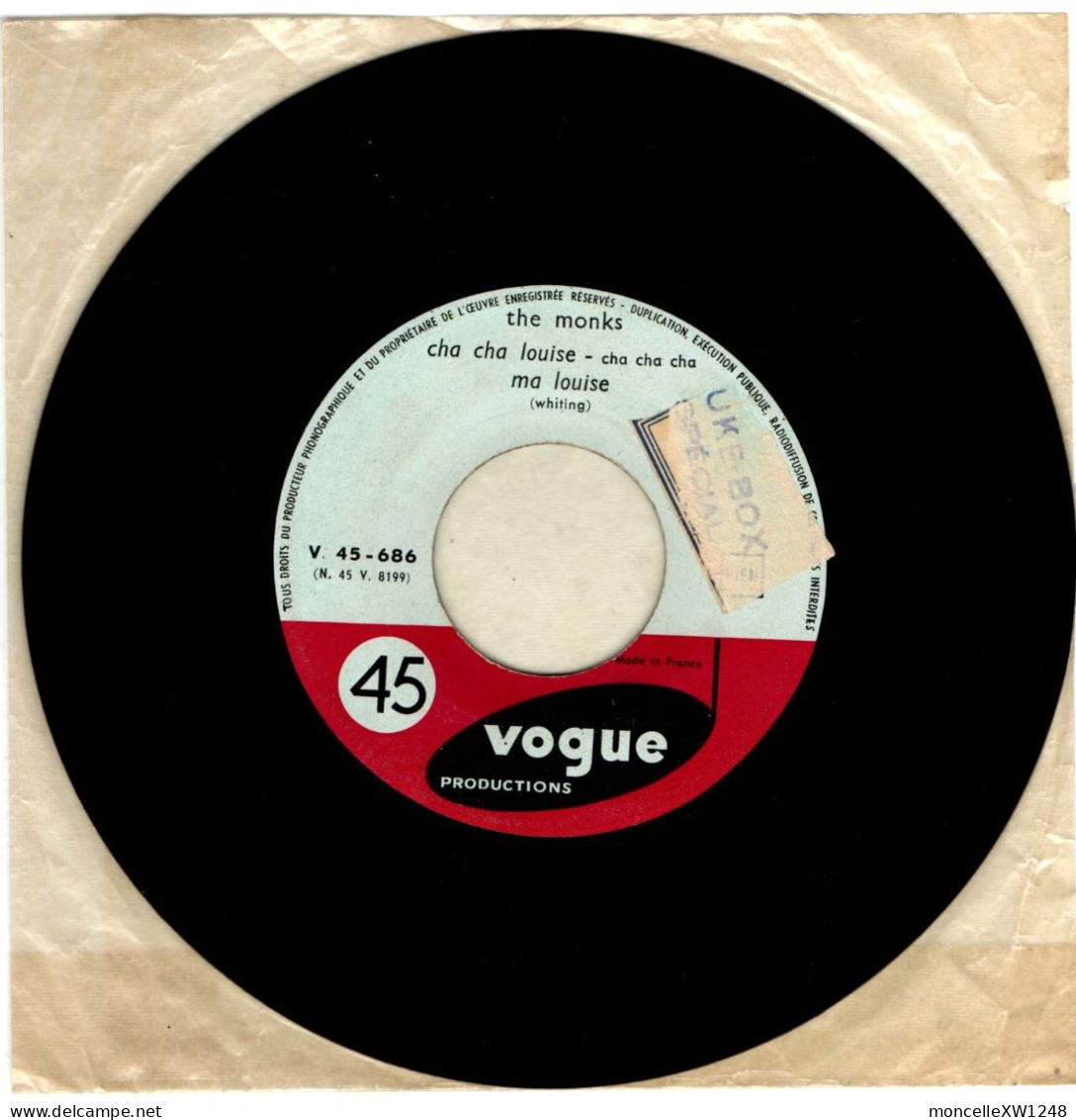 The Monks - 45 T SP Ma Louise (Cha Cha Louise - 1959) - Disco, Pop