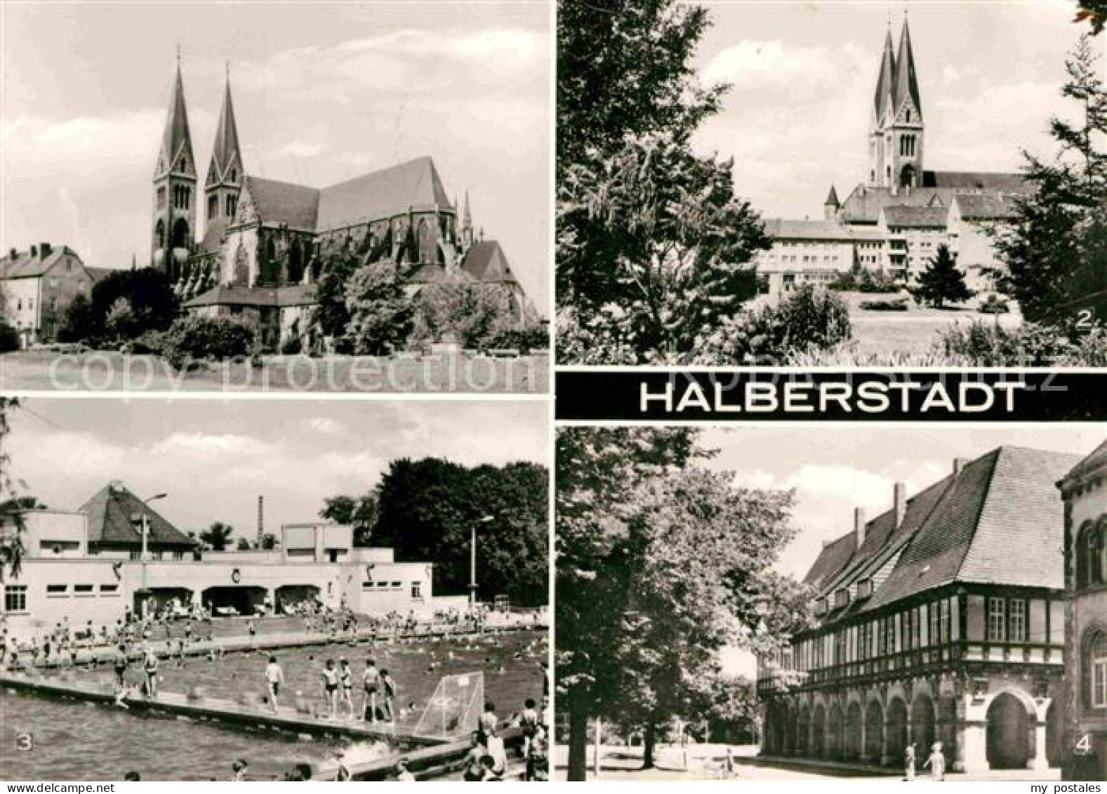 72776494 Halberstadt Dom Schwimmbad Fachwerk Halberstadt - Halberstadt