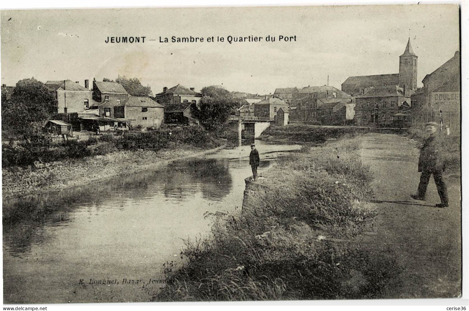 Jeumont La Sambre Et Le Quartier Du Port Circulée En 1920 - Maubeuge