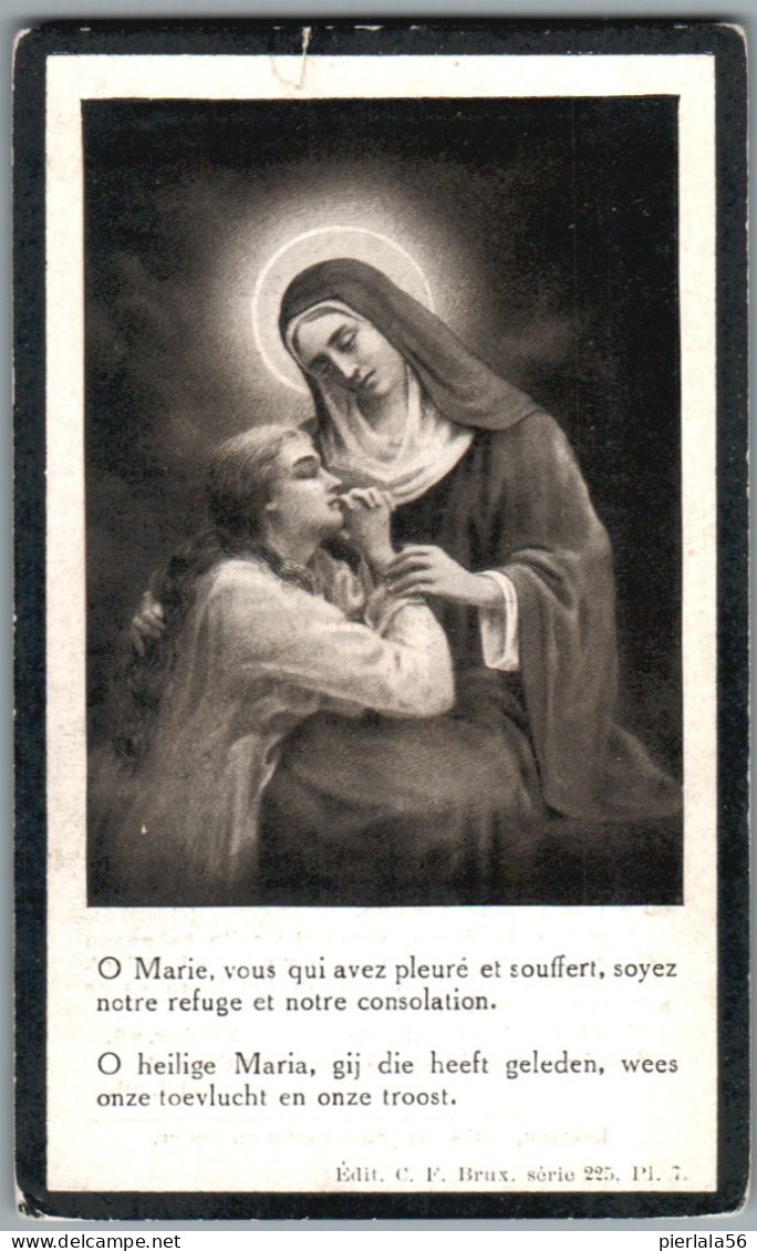 Bidprentje Berlare - Dierick Julia (1844-1923) Scheurtje - Images Religieuses