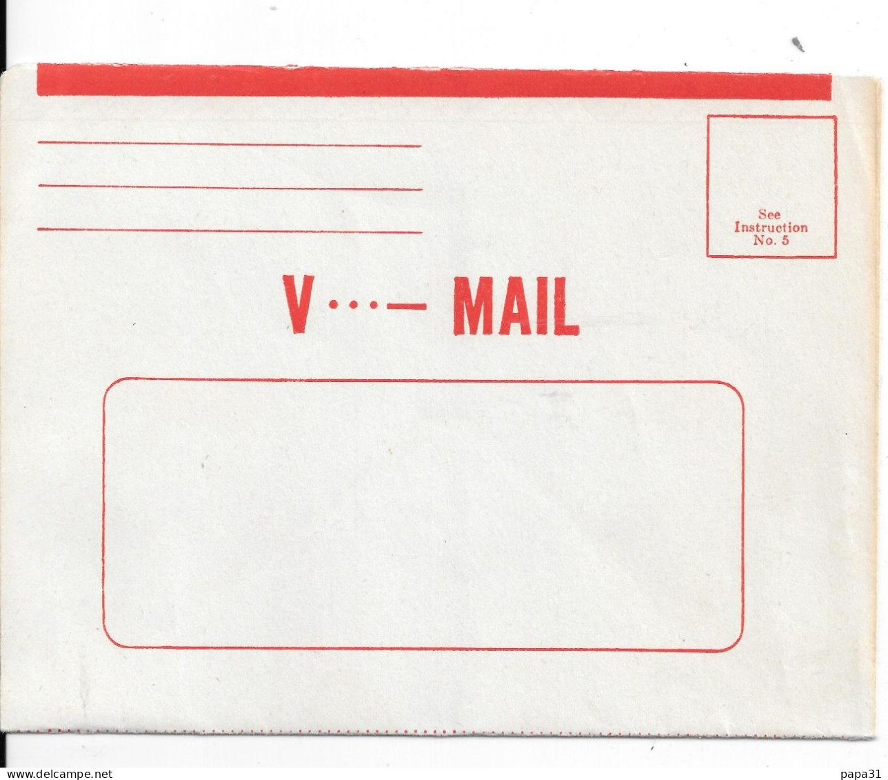 USA US Post Army Airmail Service V MAIL Enveloppe Neuve Aerogramme Cover - 2a. 1941-1960 Afgestempeld