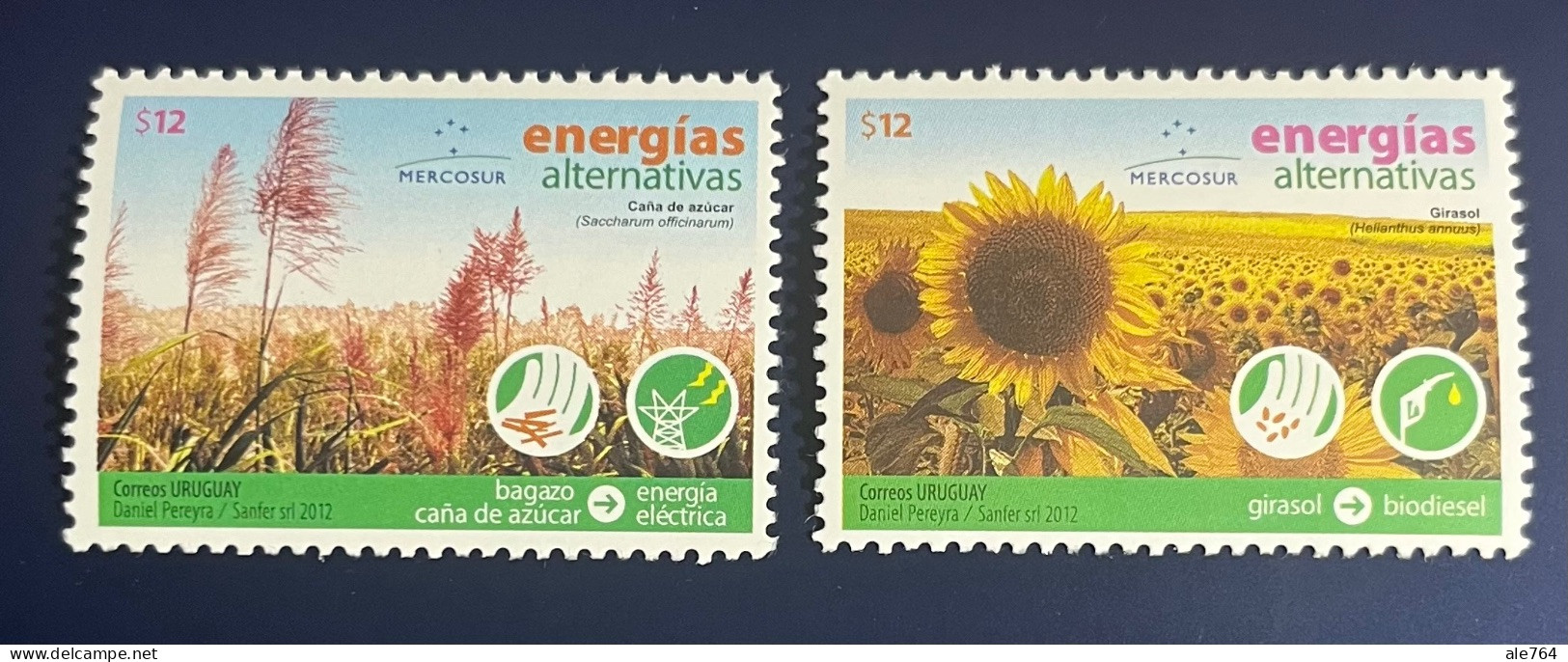 Uruguay 2012 Grops Grown For Alternative Energy Sources, Set Of 2, Sc 2388/9, MNH. - Uruguay