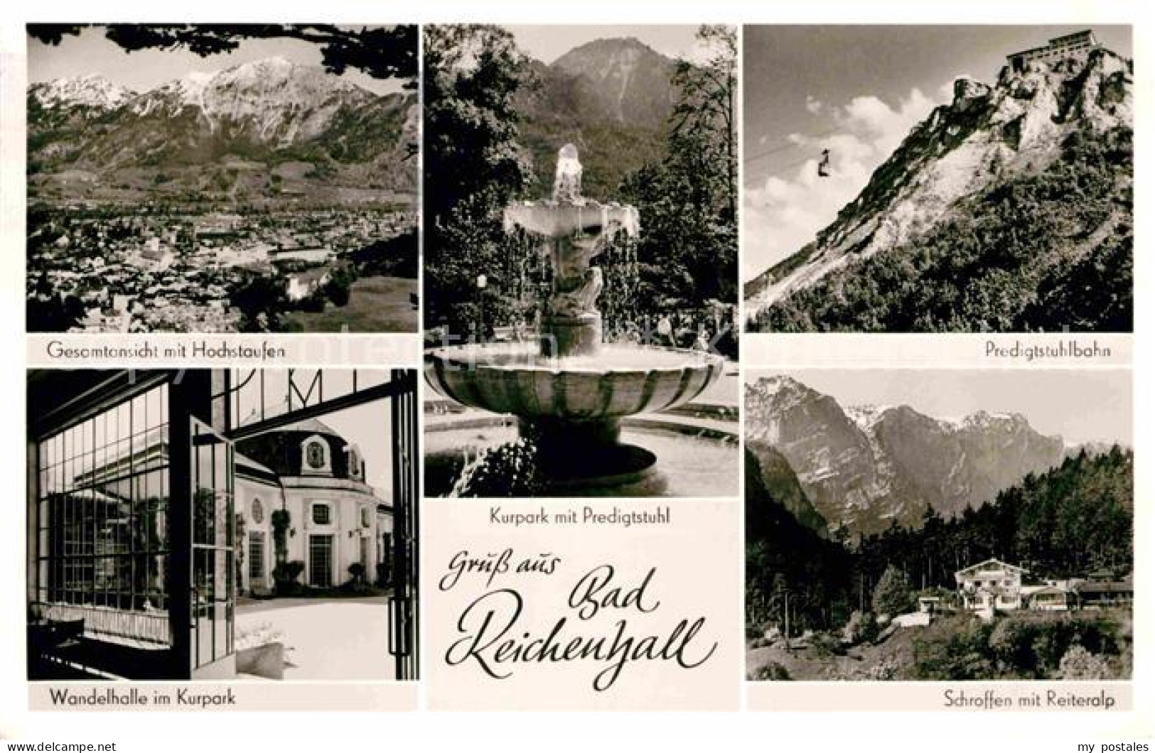 72775248 Bad Reichenhall Wandelhalle Kurpark Hochstaufen Predigtstuhl Brunnen Sc - Bad Reichenhall