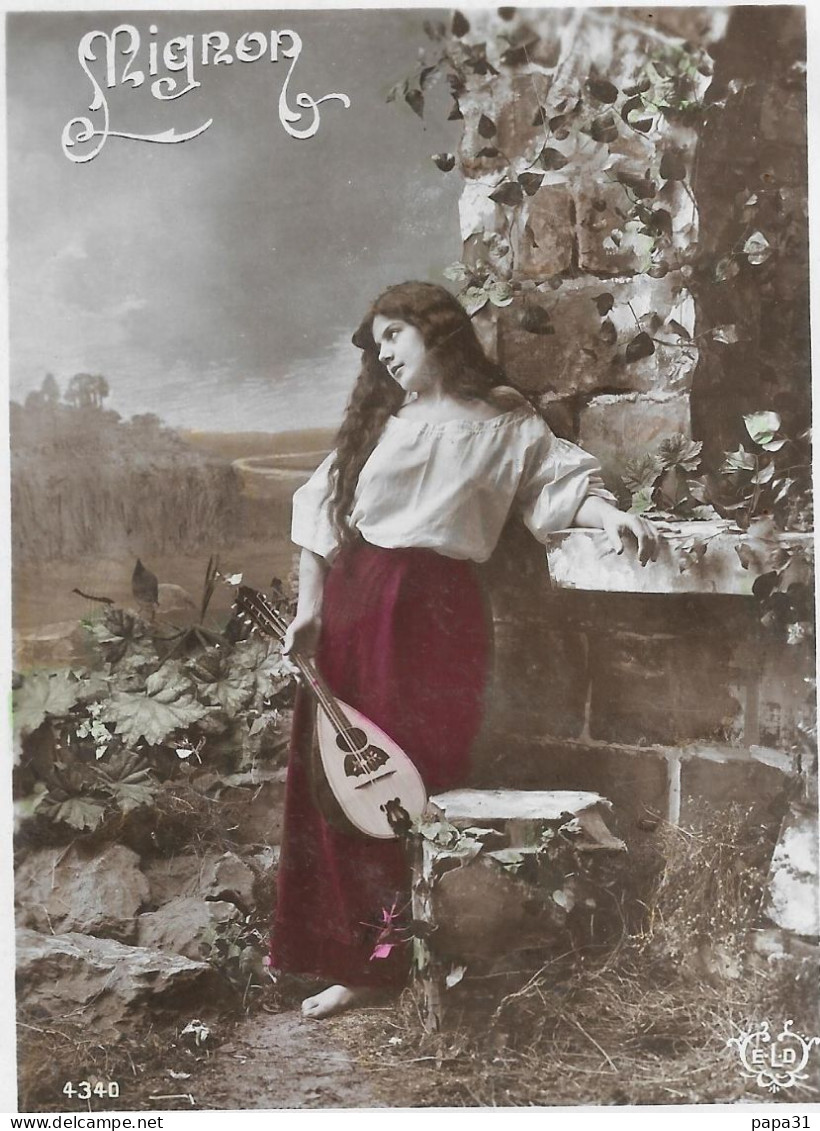 Jeune Femme Avec Mandoline "  Mignon " - Women