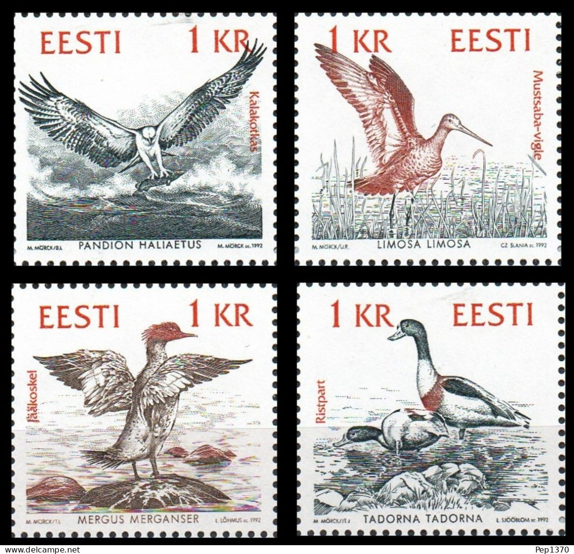 ESTONIA 1992 - ESTONIE - EESTI - - AVES - PAJAROS - YVERT 202/205** - Estonie