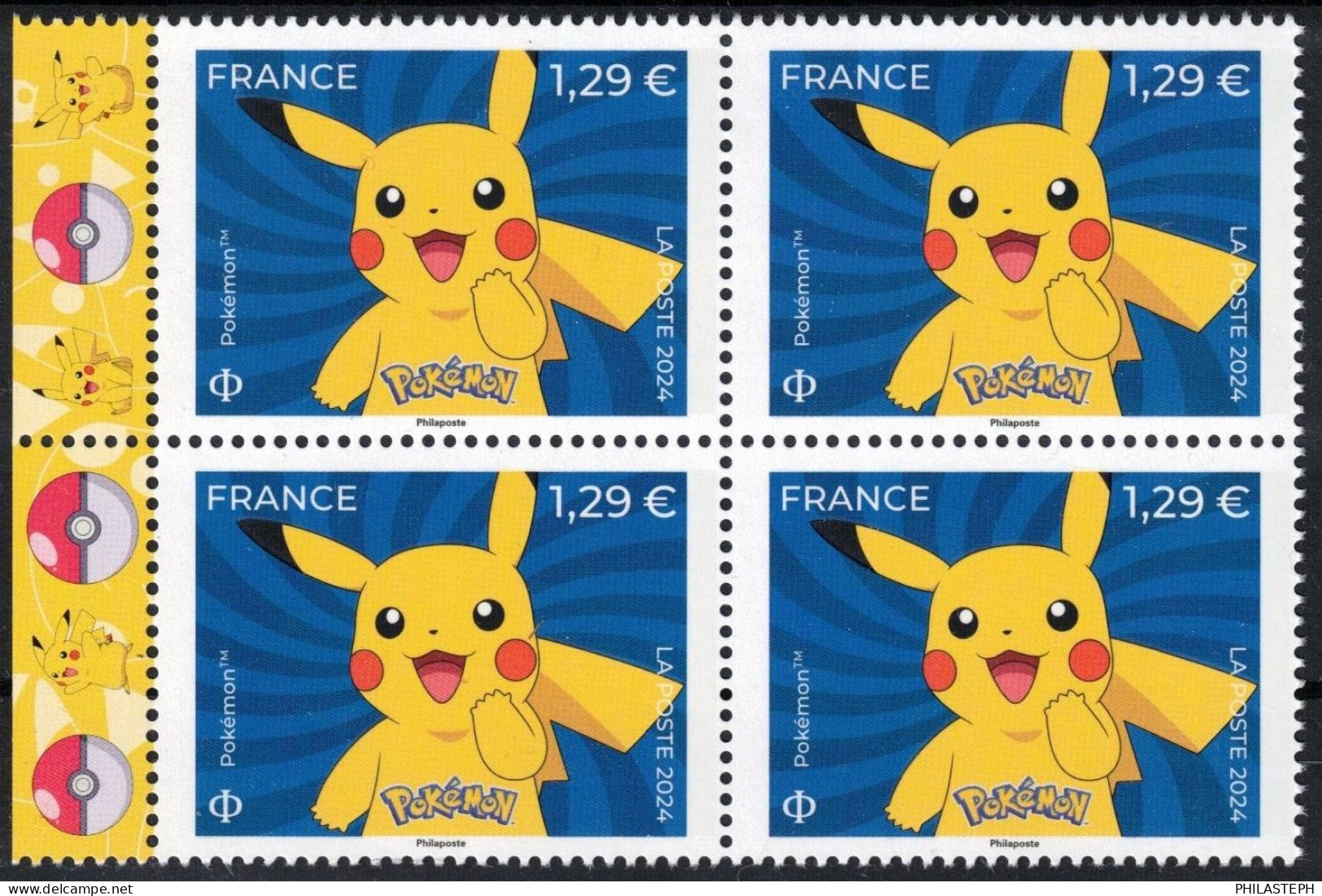 FRANCE 2024 - Pokémon -  Bloc De 4 Neuf ** - YT 5755 Neuf ** - YT 5755 Neuf ** - TIRAGE EPUISE - Unused Stamps