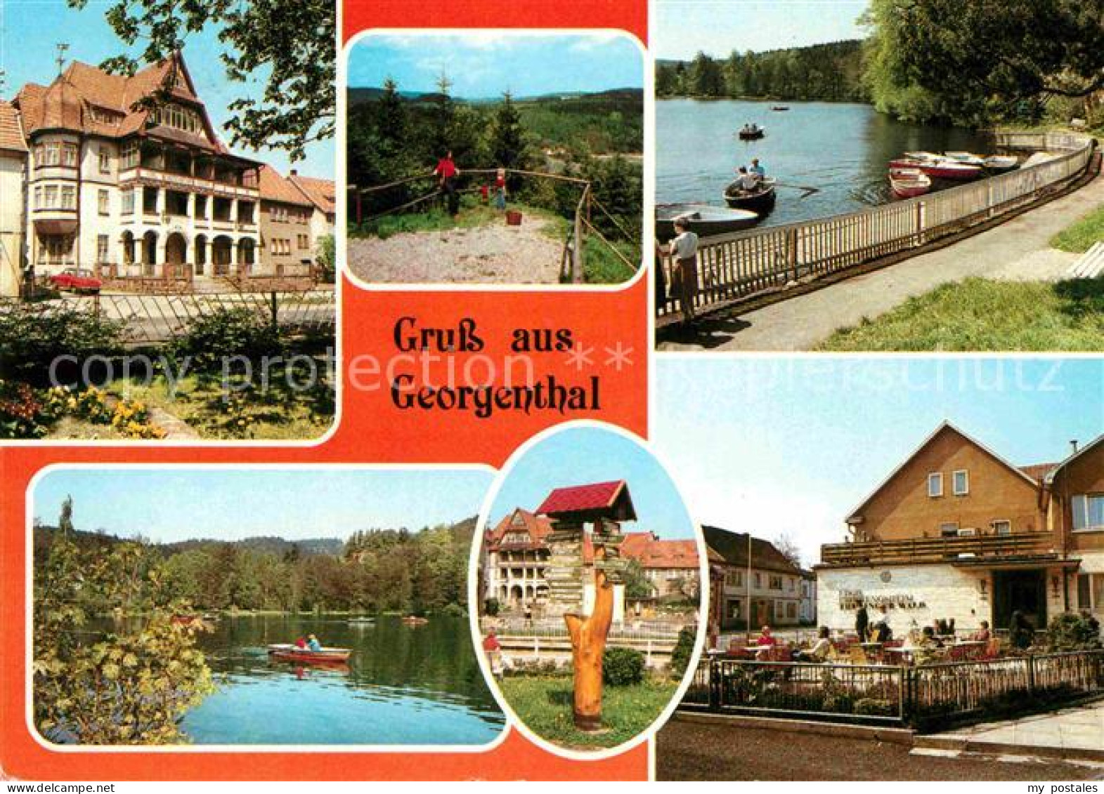 72774748 Georgenthal Gotha Hotel Deutscher Hof Bootsanlegestelle Hammerteich Erh - Andere & Zonder Classificatie