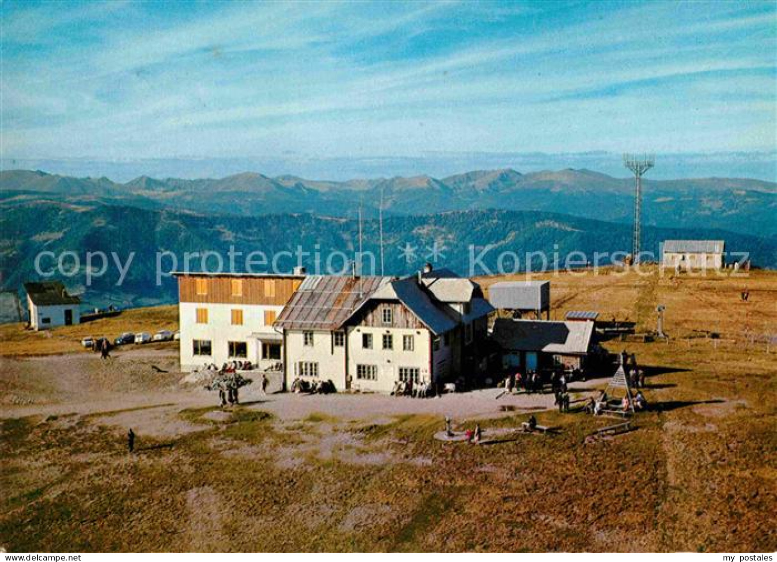 72774628 Sattendorf Stifters Gipfelhaus Gerlitzen Fernsicht Alpenpanorama Satten - Altri & Non Classificati