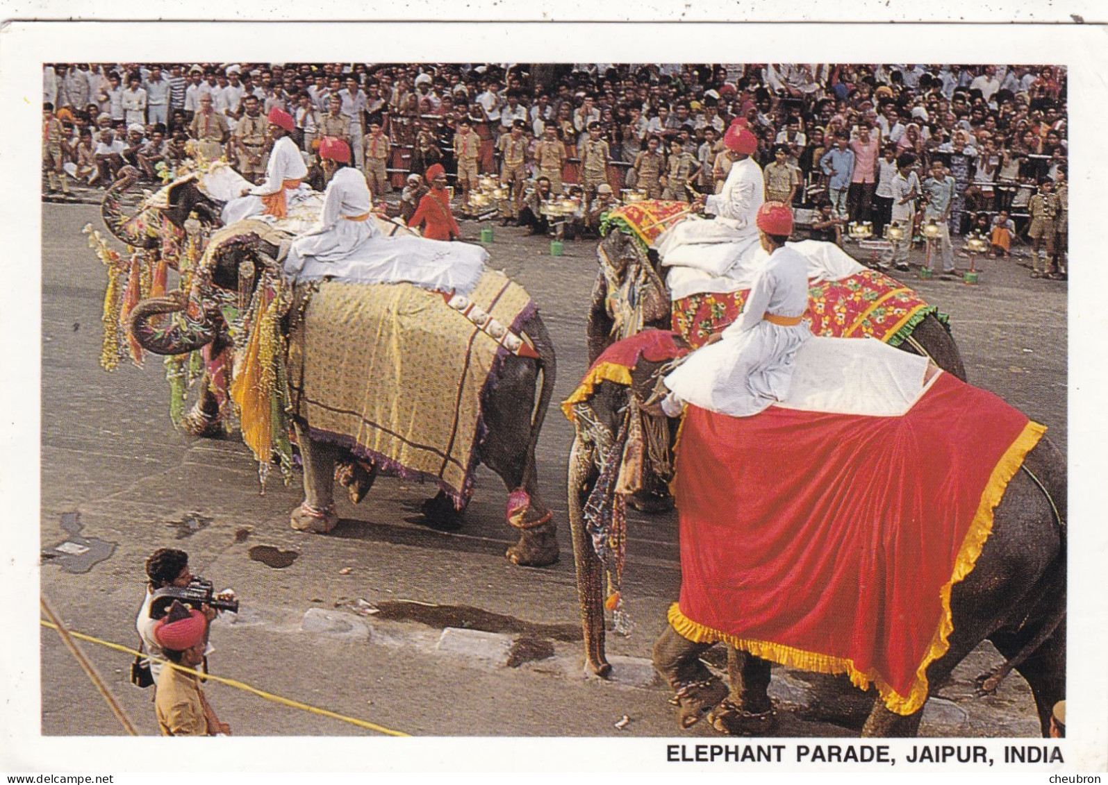 INDE. GOA (ENVOYE DE). THE TAJ MAHAL. " ELEPHANT PARADE IN RAJASTHAN"  ANNEE 1998 + TEXTE + TIMBRES - Iran