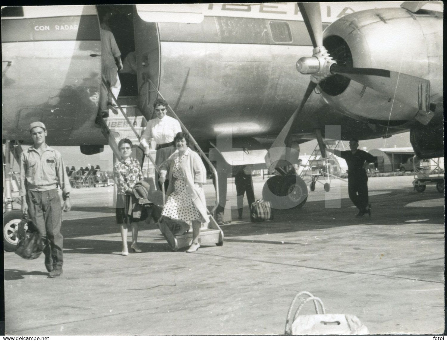 1963 ORIGINAL AMATEUR PHOTO FOTO CONVAIR IBERIA PLANE AVION AIRPORT AEROPUERTO PALMA MALLORCA BALEARES ESPANA SPAIN AT58 - Luchtvaart