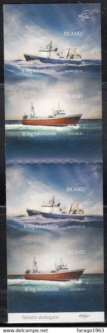 2014 Iceland Fishing Vessels Ships Complete Booklet MNH @ BELOW FACE VALUE - Schiffe