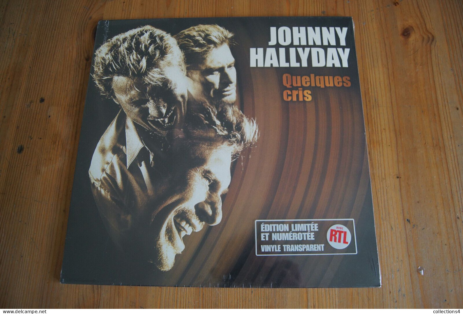 JOHNNY HALLYDAY QUELQUES CRIS MAXI 45T TRANSPARENT NUMEROTEE NEUF SCELLE SAGAN - 45 Toeren - Maxi-Single