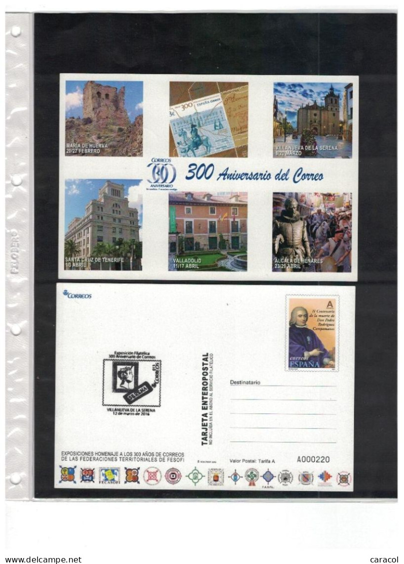 TARIFA  A - TARJETA DEL CORREO, FESOFI 2016 - VILLANUEVA DE LA SERENA, ENTERO POSTAL PREFRANQUEADA - 1931-....