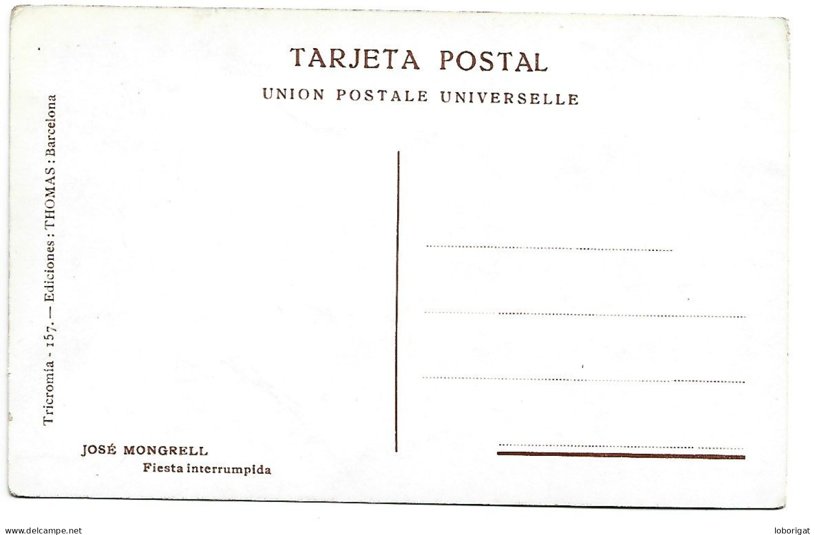 FIESTA INTERRUMPIDA.- JOSE MONGRELL.-  BARCELONA - Schilderijen