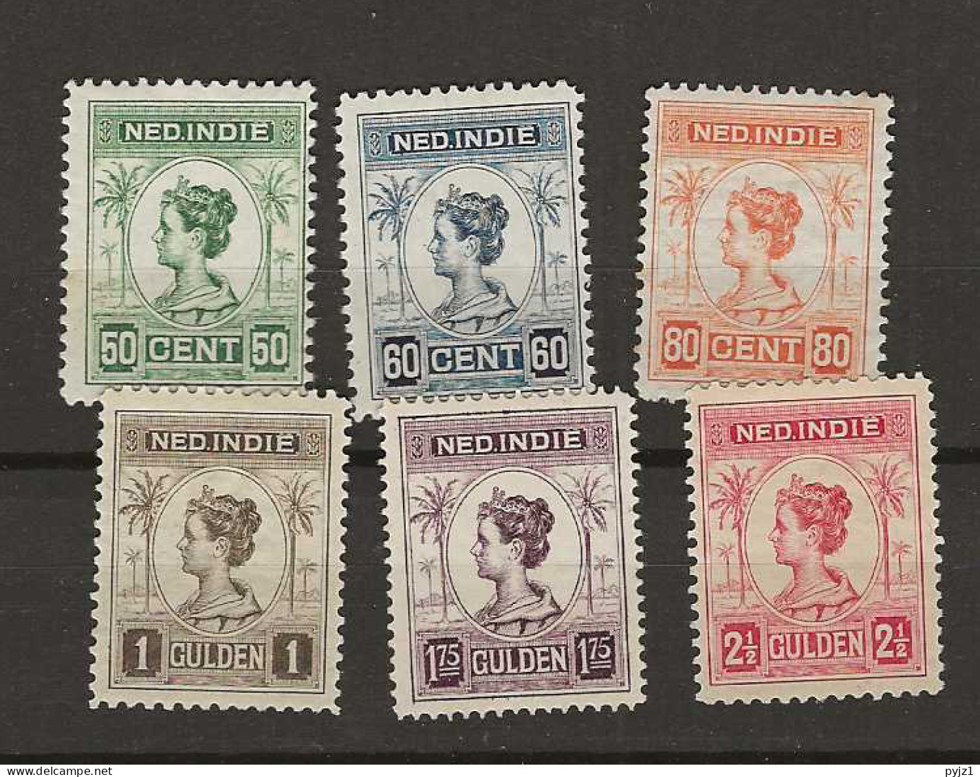 1913 MH Nederlands Indië NVPH 129-134 - Nederlands-Indië