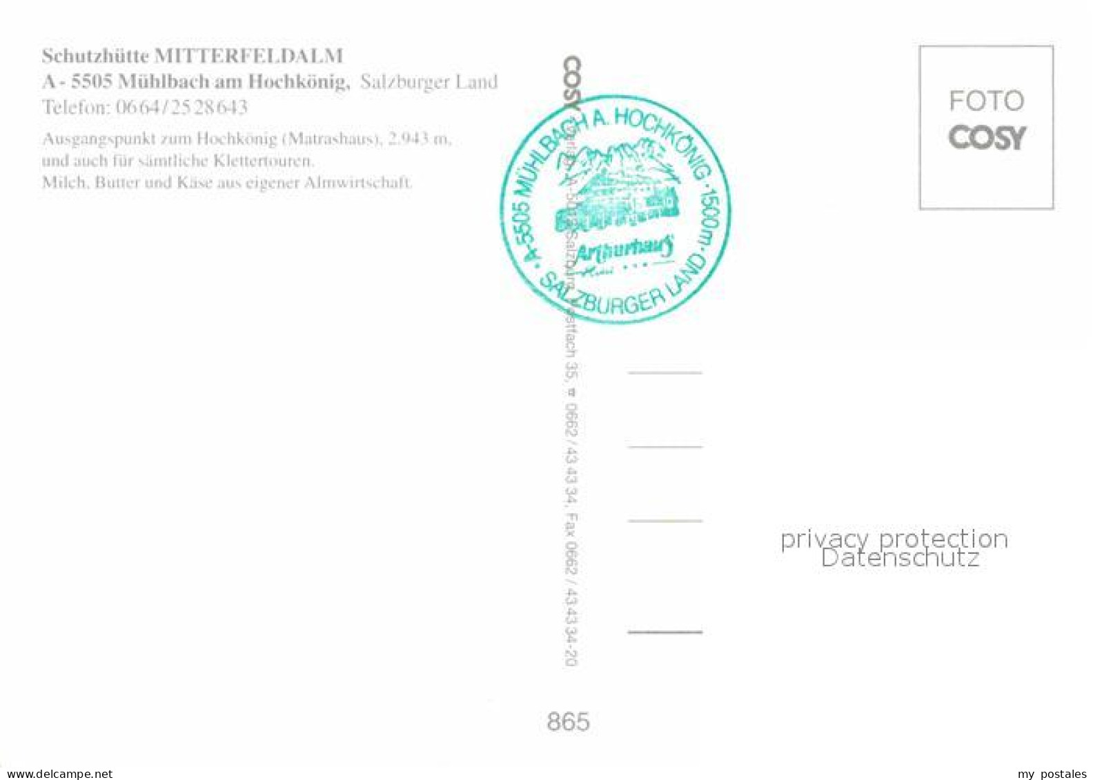 72773643 Muehlbach Hochkoenig Schutzhuette Mitterfeldalm Muehlbach Am Hochkoenig - Sonstige & Ohne Zuordnung