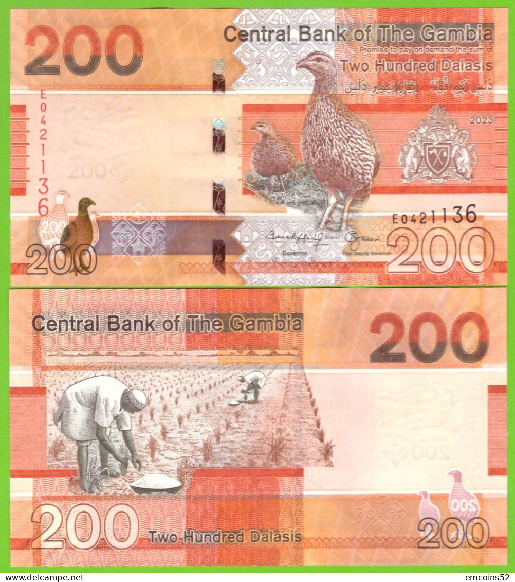 GAMBIA 200 DALASIS 2023 P-W42c UNC - Gambia