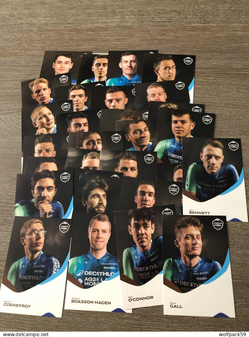 CYCLISME Wielrennen CARTES OFFICIELLES DECATHLON AG2R  2024 - Cyclisme