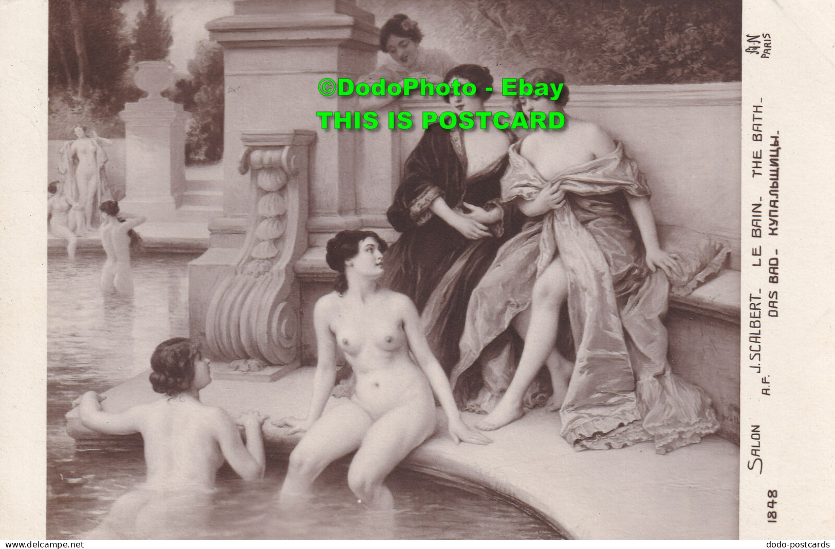 R384550 Salon. J. Scalbert. The Bath. A. F. 1848. Alfred Noyer Studio. Salon De - Monde