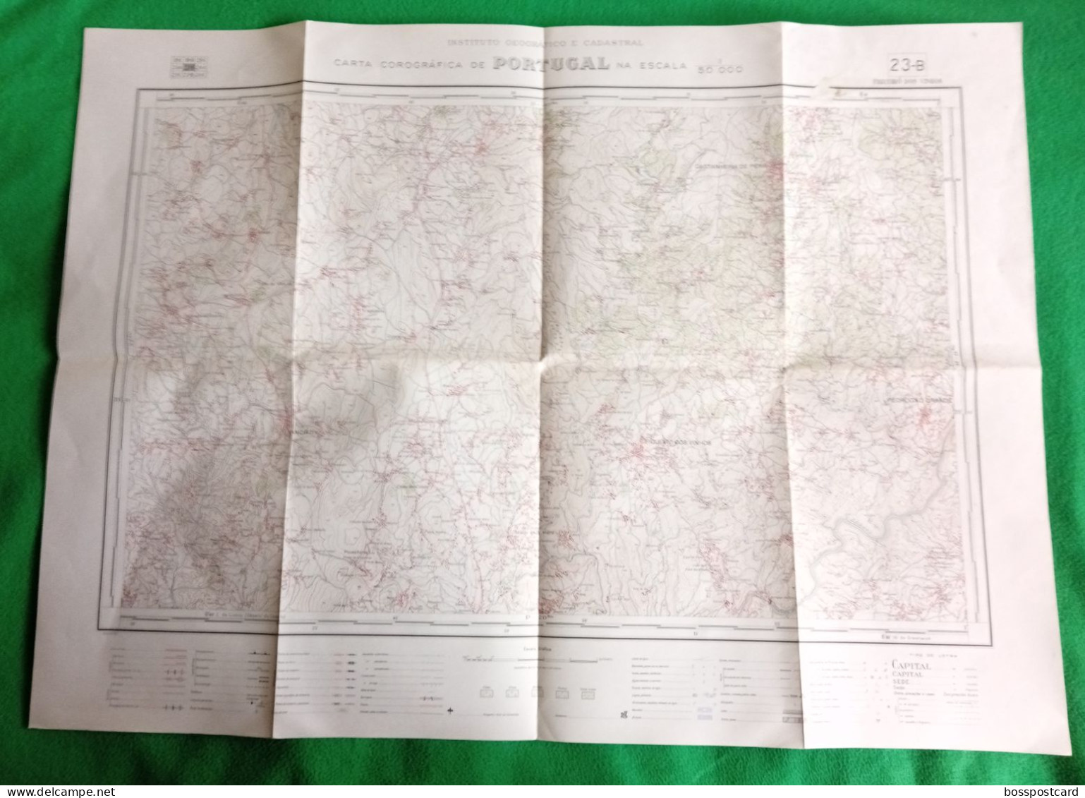 Serpa - Mapa - Map. Beja. Portugal (danificado) - Carte Geographique