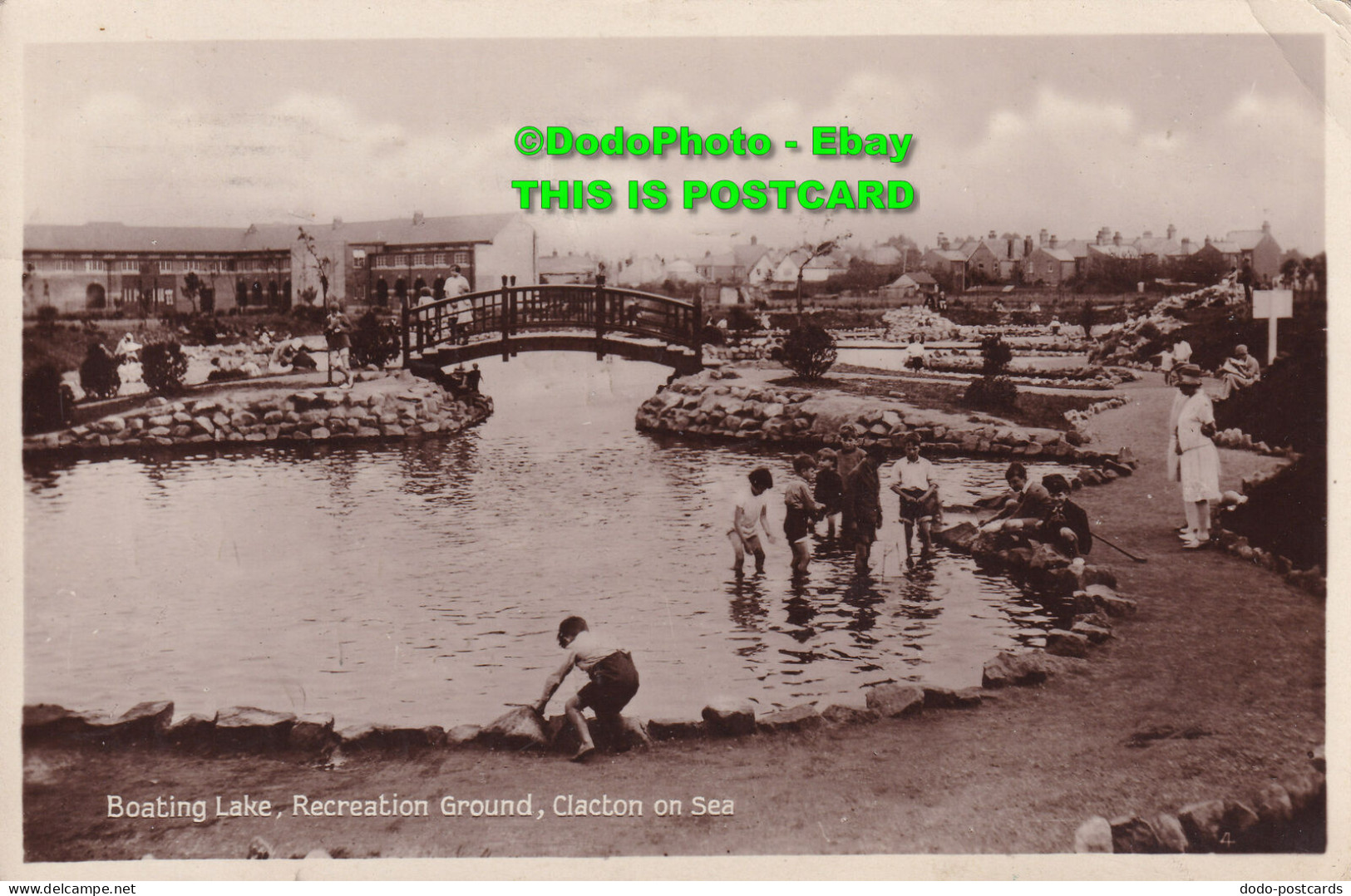 R384902 Boating Lake Recreation Ground Clacton On Sea. RP. Post Card. 1929 - Monde