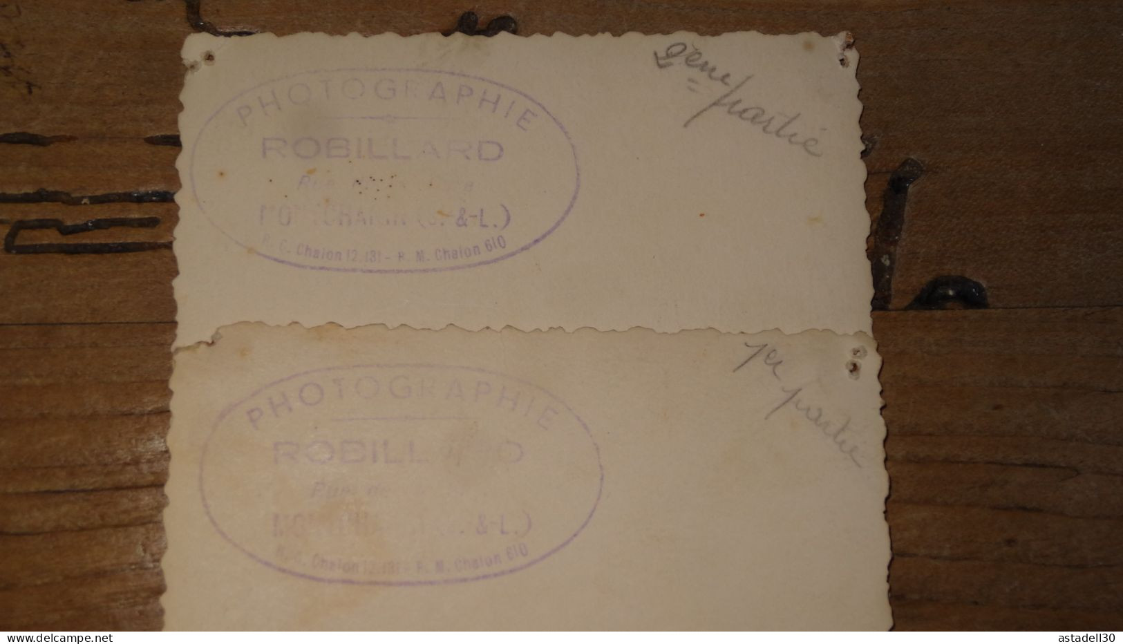 2 Cartes Photos, Photo Robillard A MONTCHANIN  ................ 19186 - Andere & Zonder Classificatie