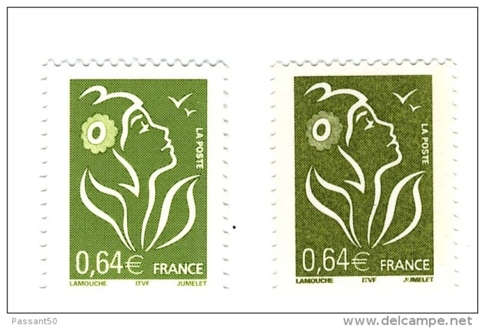 Lamouche 0.64 € YT 3756a Au Type II : Gravure Numérique, TD 215. Voir Le Scan. Cote YT : 10 €, Maury N° 3742 II : 12 €. - Unused Stamps