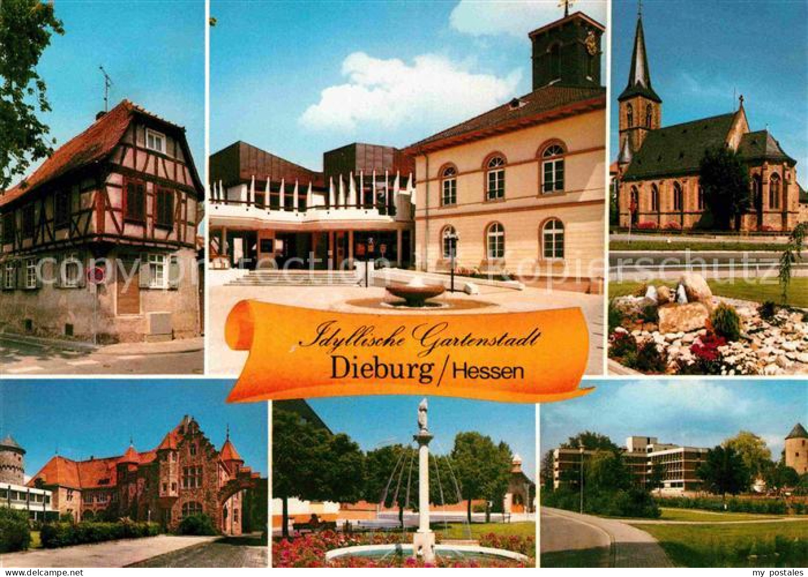 72772704 Dieburg Kirche Park Brunnen Schloss Dieburg - Other & Unclassified