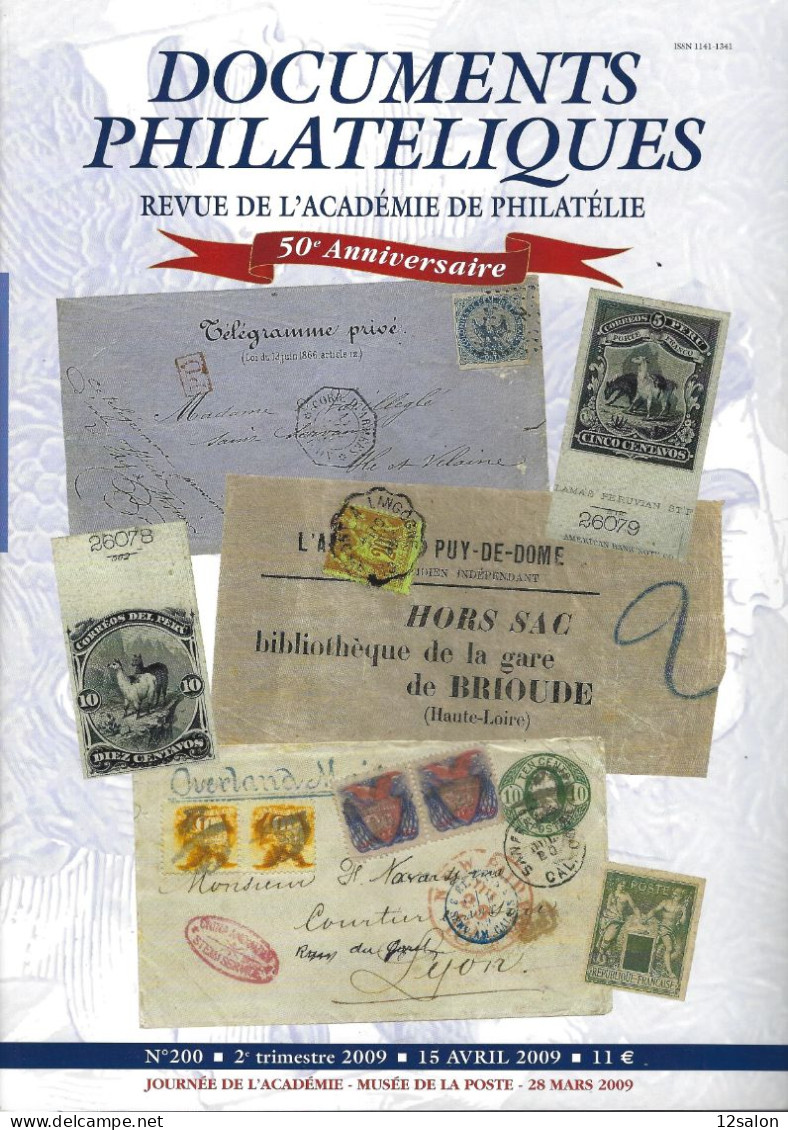 ACADEMIE DE PHILATELIE DOCUMENTS PHILATELIQUES N° 200 + Sommaire - Autres & Non Classés