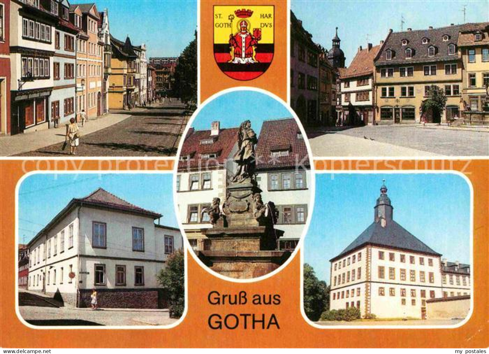 72772654 Gotha Thueringen Hauptmarkt Zur Goldenen Schelle Schellenbrunnen Hauptm - Gotha