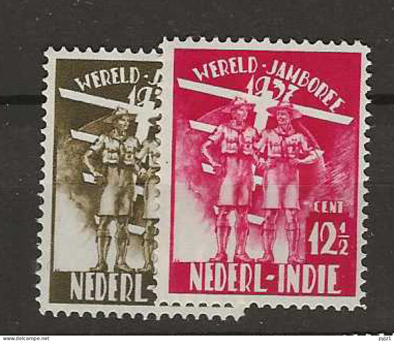 1937 MH Nederlands Indië NVPH 226-27 - Netherlands Indies