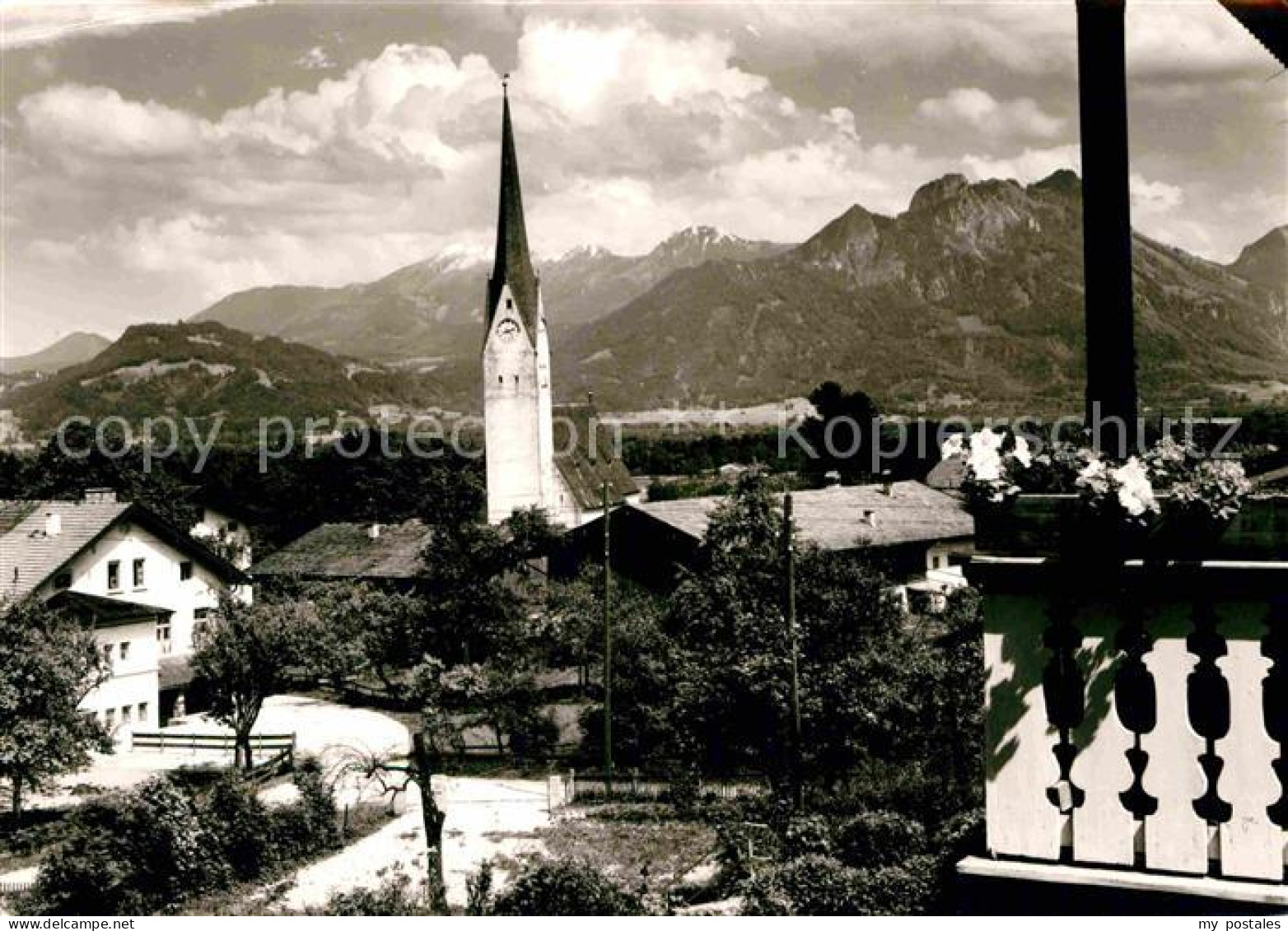 72772520 Brannenburg Kirche Mit Hochries Und Heuberg Brannenburg - Autres & Non Classés