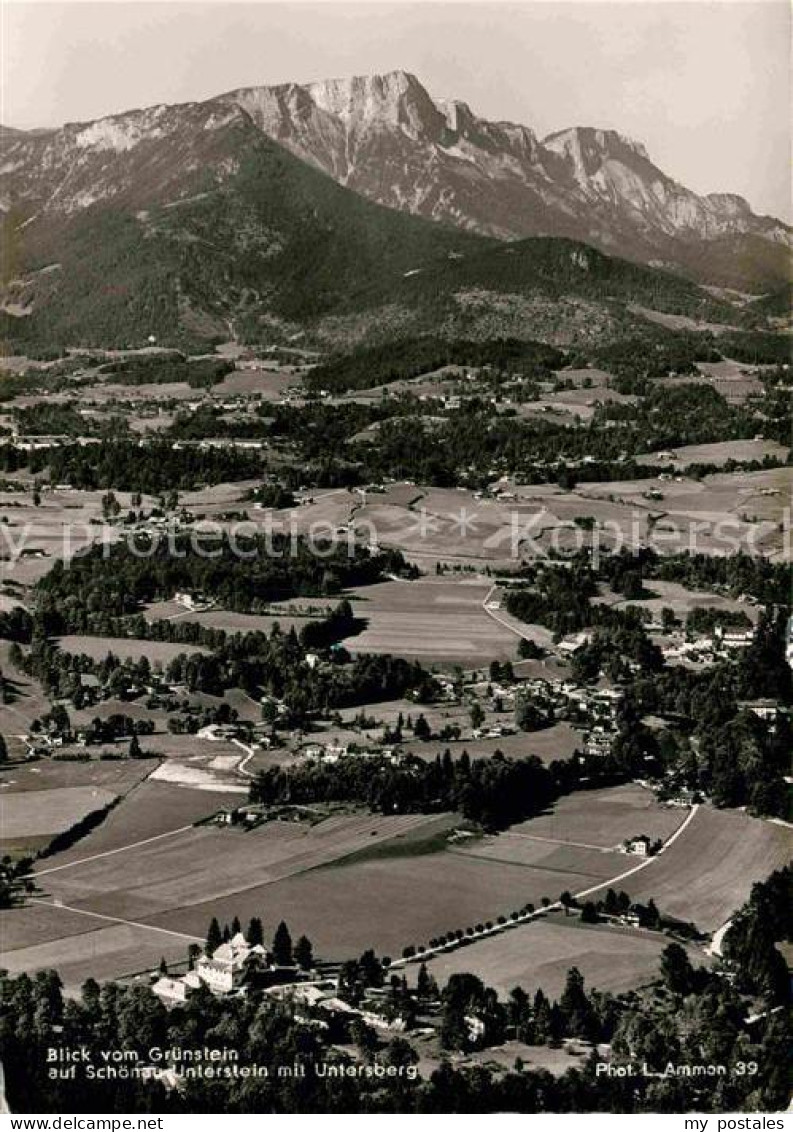 72772517 Unterstein Schoenau Blick Vom Gruenstein Mit Untersberg Unterstein Scho - Autres & Non Classés