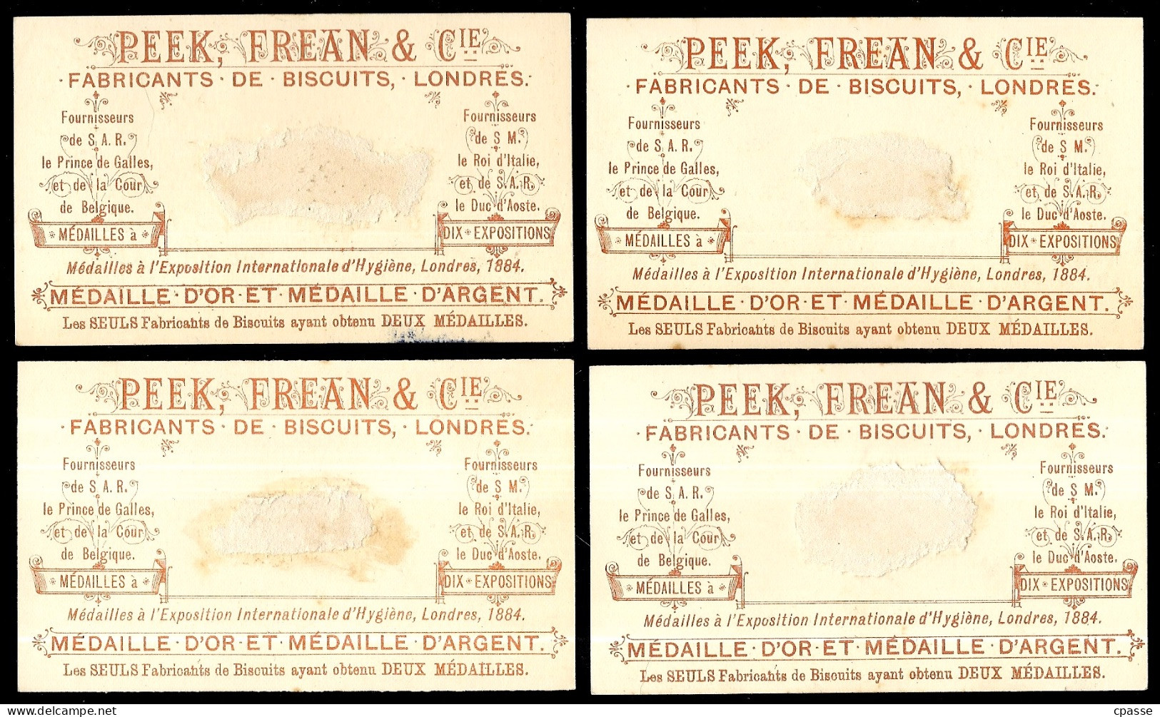 (Lot De 4) CHROMO Biscuits PEEK FREAN & Cie LONDRES LONDON (voir état) - Autres & Non Classés