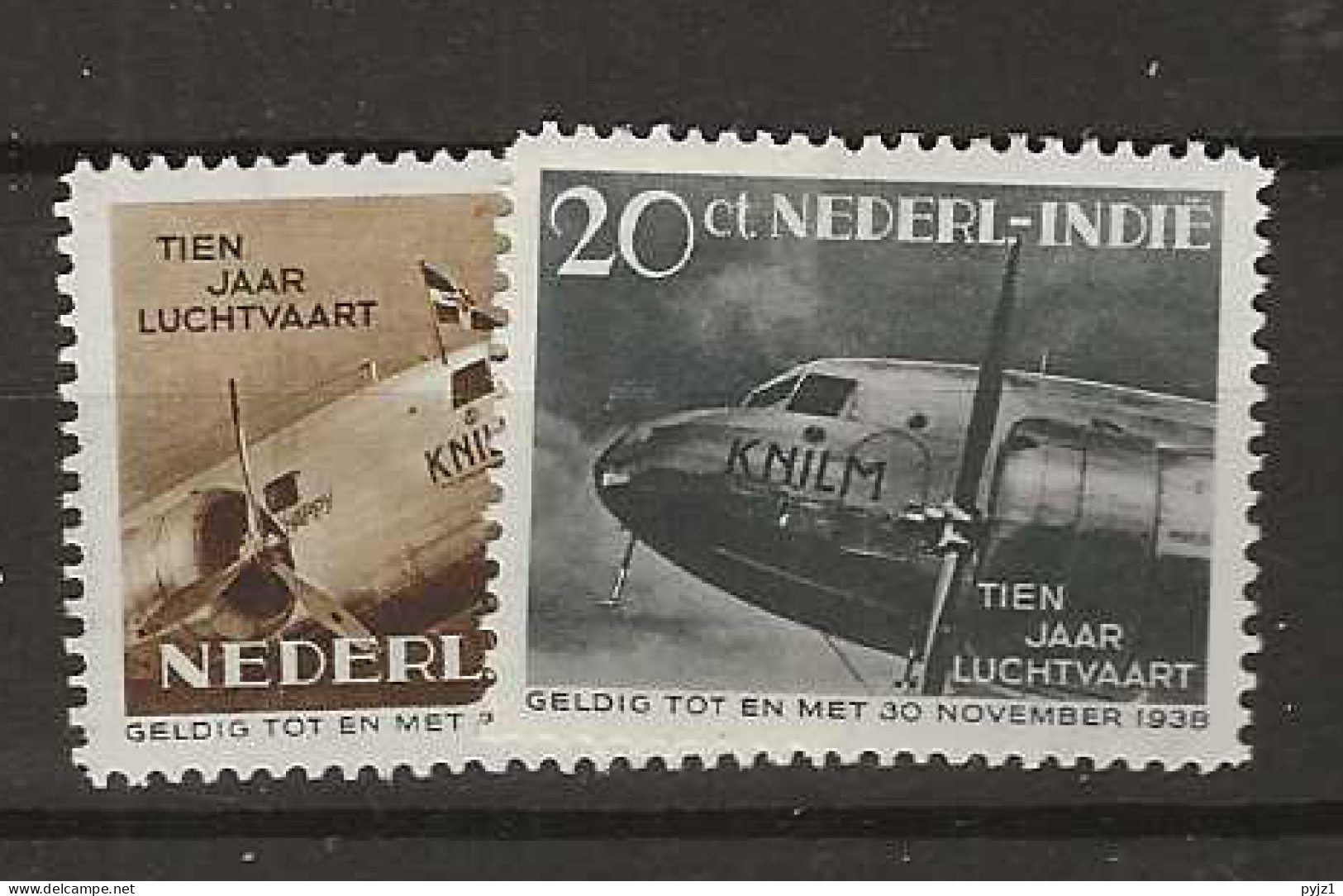 1938 MH Nederlands Indië NVPH 239-40 - Netherlands Indies