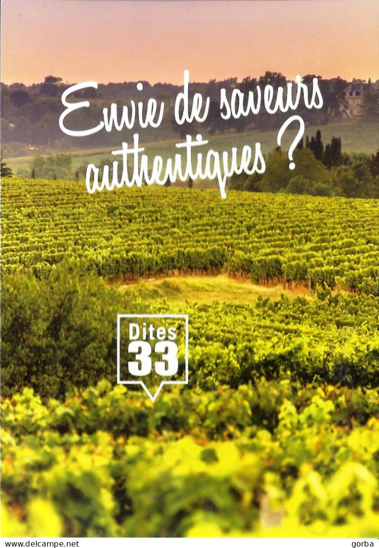 *CPM - 33 - Les Routes Du Vin De Bordeaux - Envie De Saveurs Authentiques? - Dites 33 - Andere & Zonder Classificatie