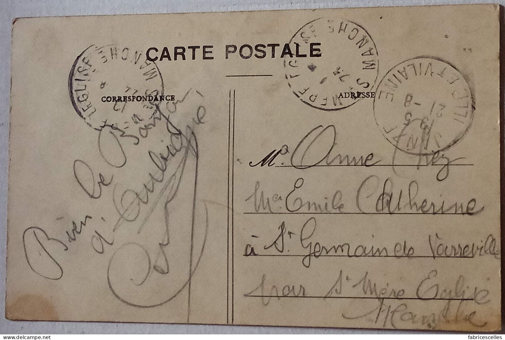 CPA Circulée 1935 , Aubigné (Sarthe) - La Gare   (52) - Autres & Non Classés