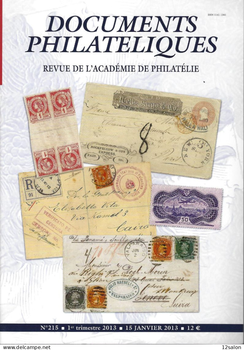 ACADEMIE DE PHILATELIE DOCUMENTS PHILATELIQUES N° 215 + Sommaire - Autres & Non Classés