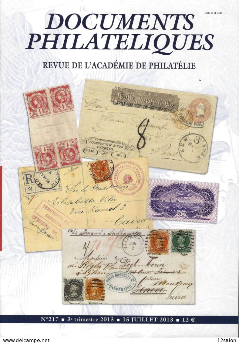 ACADEMIE DE PHILATELIE DOCUMENTS PHILATELIQUES N° 217 + Sommaire - Otros & Sin Clasificación
