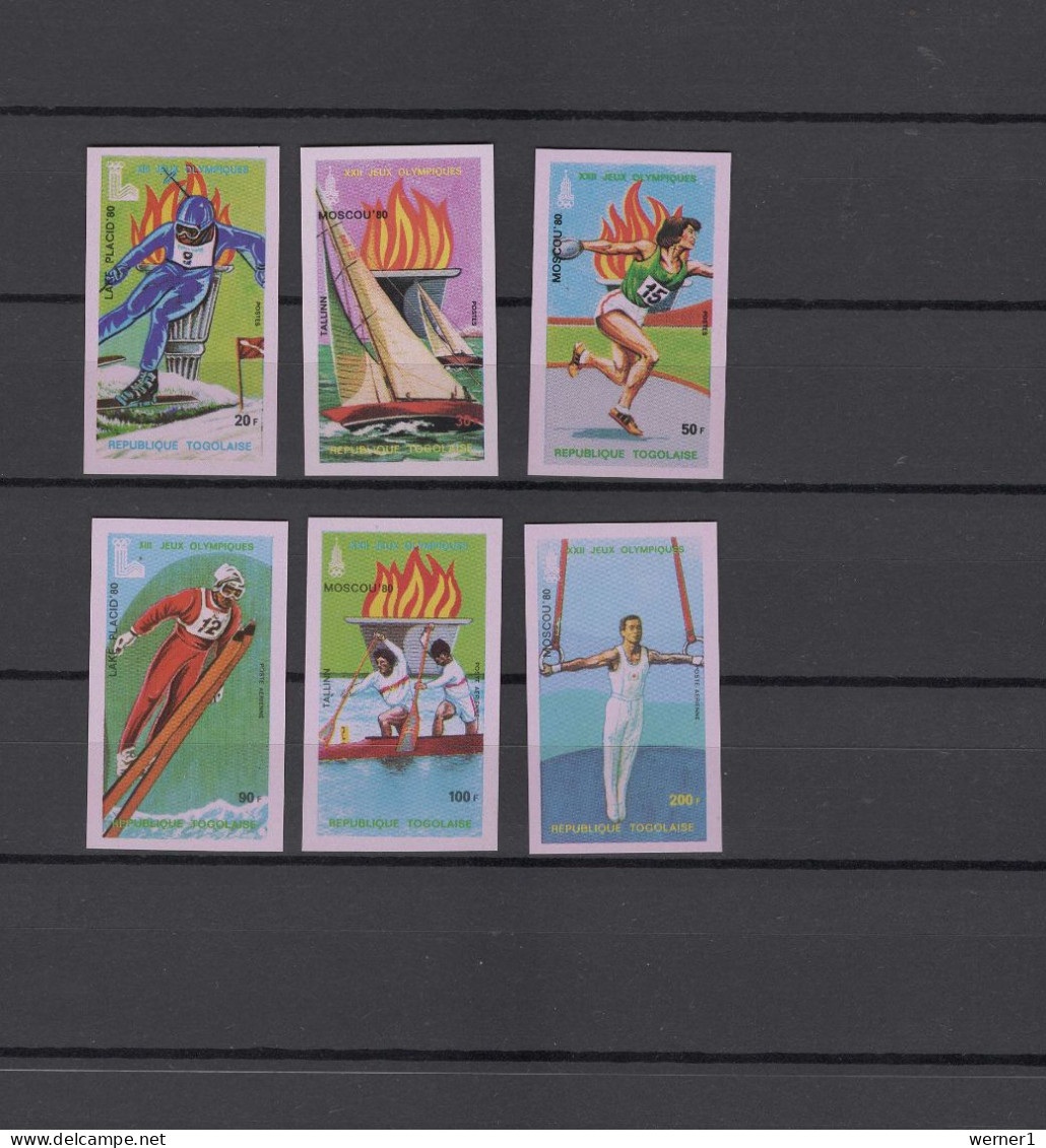 Togo 1979 Olympic Games Moscow / Lake Placid Set Of 6 Imperf. MNH -scarce- - Sommer 1980: Moskau