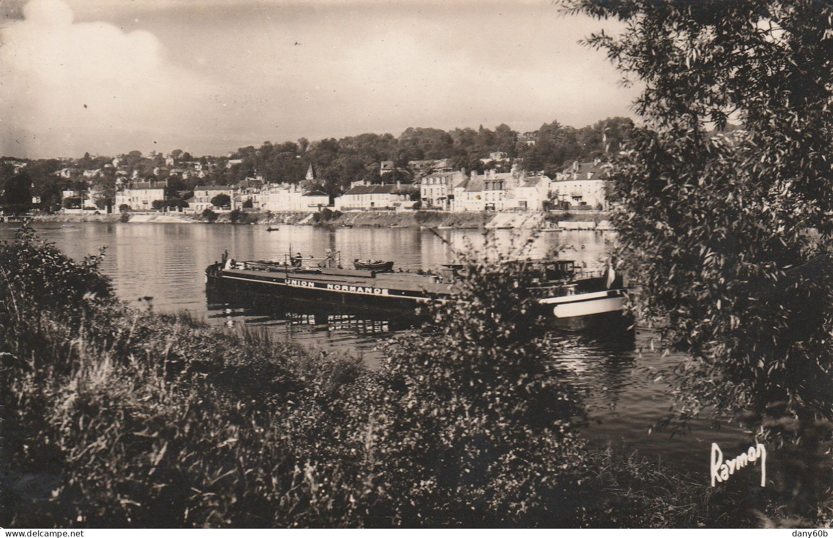 REF.AC . CPSM.PF . 94 ABLON . LES QUAI DE SEINE . AUTOMOTEUR UNION NORMANDE - Ablon Sur Seine