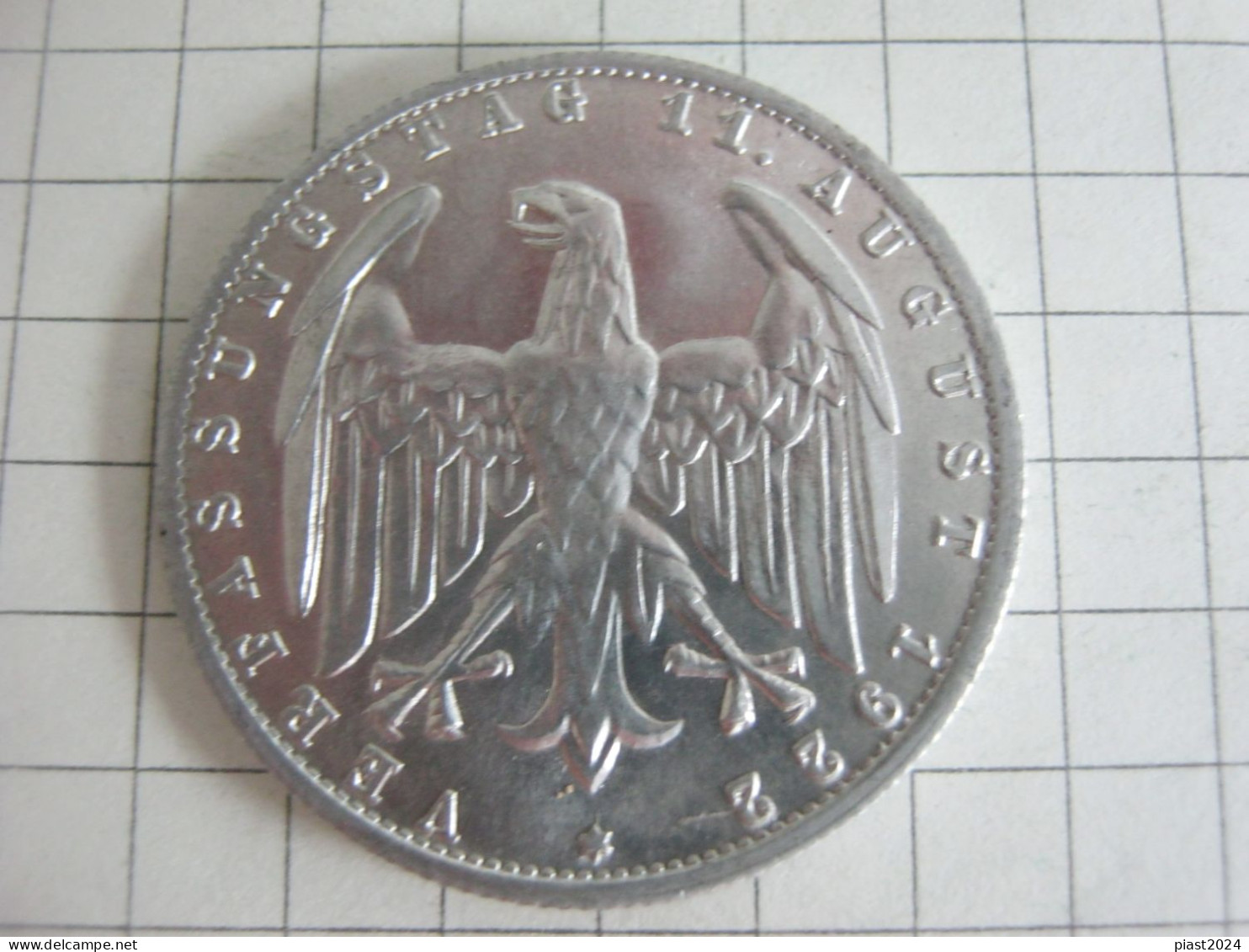 Germany 3 Mark 1922 J - 3 Mark & 3 Reichsmark