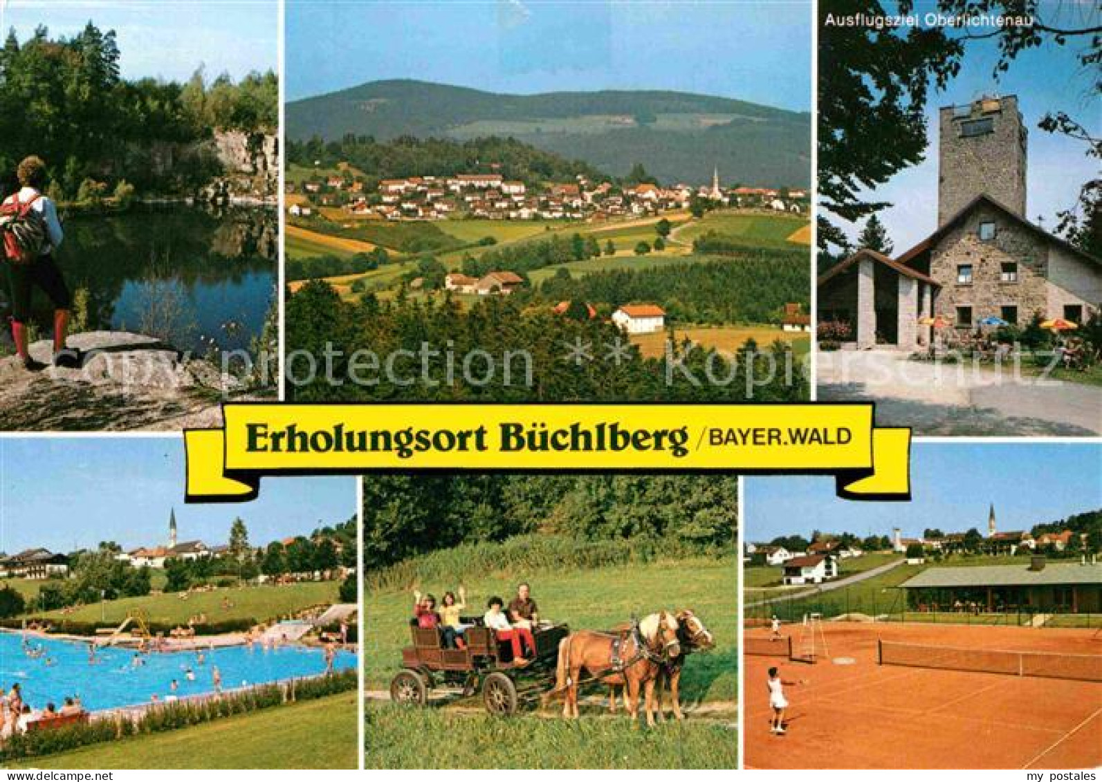 72771433 Buechlberg Wandern Panorama Oberlichtenau Strandbad Pferdekutsche Tenni - Autres & Non Classés